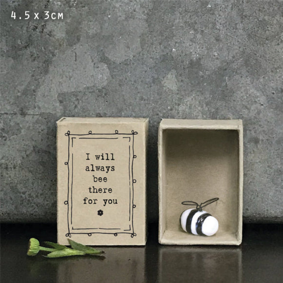East of India Matchbox Gift Porcelain Bee - Bee There For You