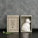 East of India Matchbox Porcelain Dog - You'll Never Walk Alone