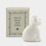 East of India Matchbox Porcelain Dog - You'll Never Walk Alone