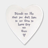 East of India Heart Coaster - Friends are like stars