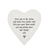 East of India Square Coaster - Love you to the moon and back