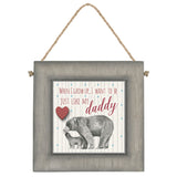 East of India Square Animal Picture - Just Like Daddy Bear