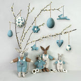 Set of Three Hanging Rabbits from East of India