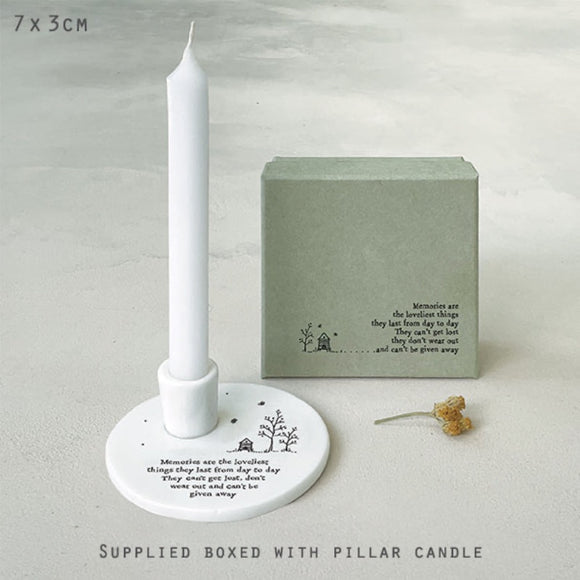East of India Memories Are The Loveliest Things Candle Holder