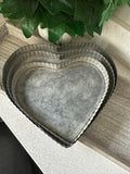 Set of Three Metal Heart Trays