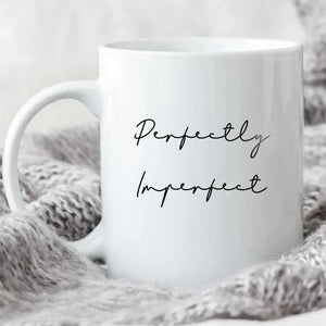 'Perfectly Imperfect' Ceramic White  Mug
