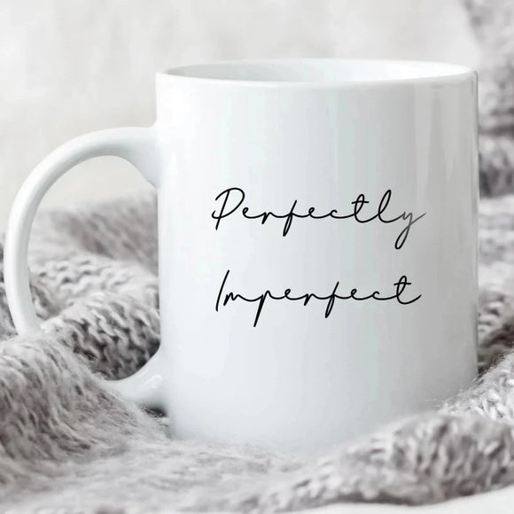 'Perfectly Imperfect' Ceramic White  Mug