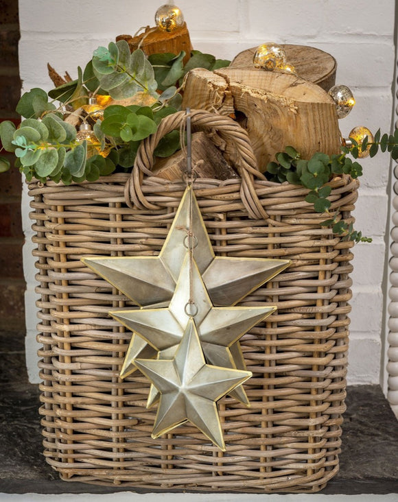 Choice of Galvanised Christmas Star Hanging Decorations